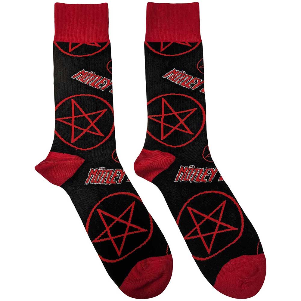 Motley Crue Logo's & Pentagrams Socks (7-11)