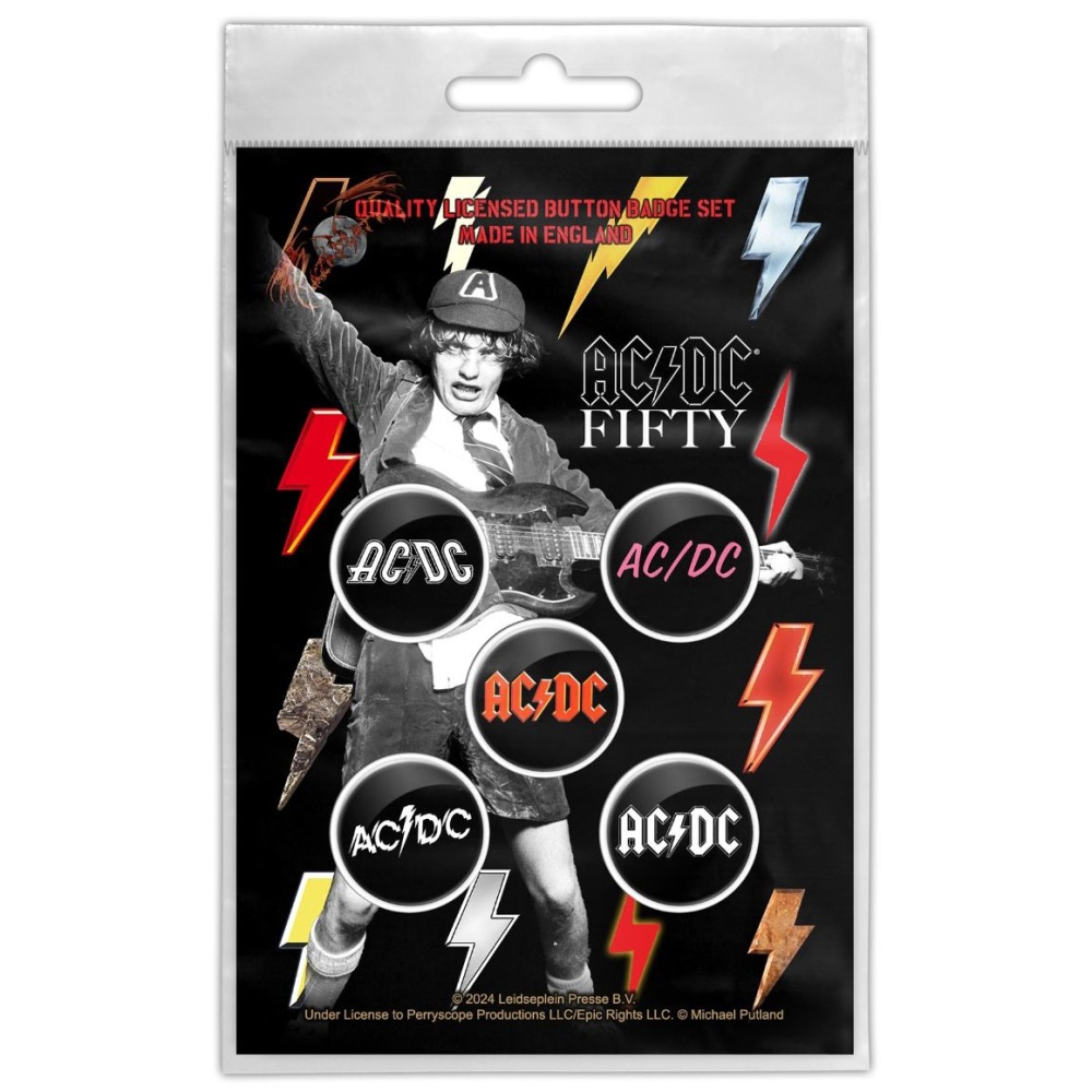 AC/DC Fifty Button Badge Set