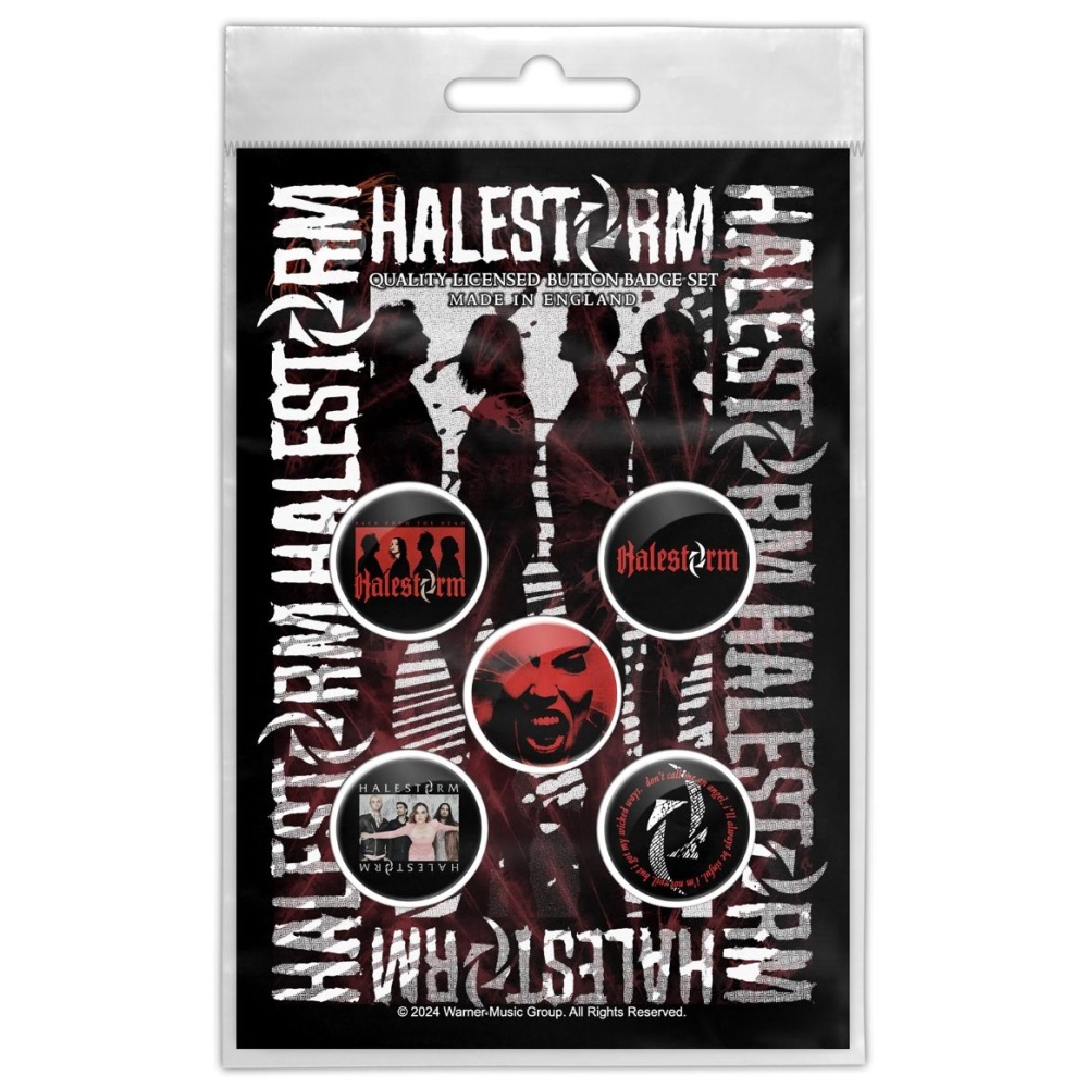 Halestorm Portrait Button Badge Set