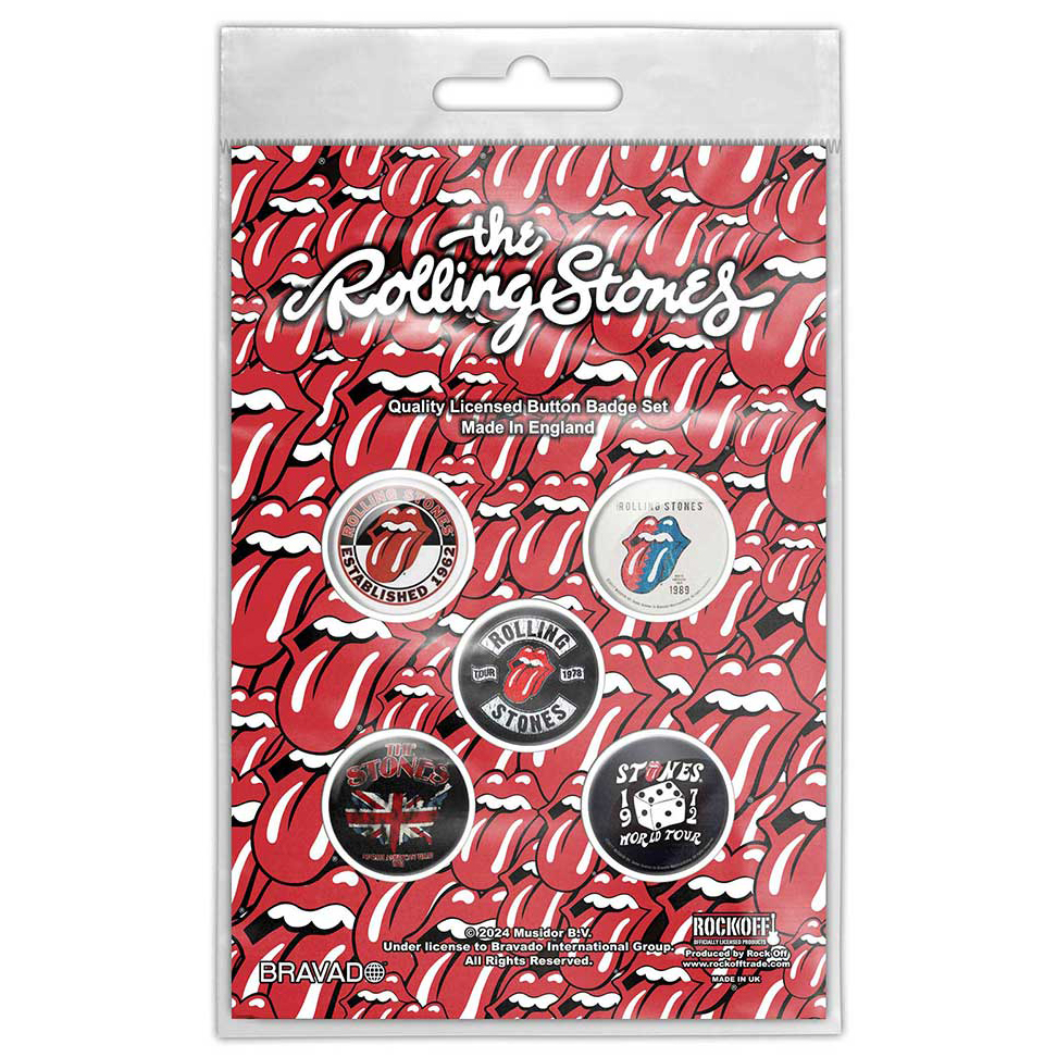 The Rolling Stones Tour Collection Button Badge Set