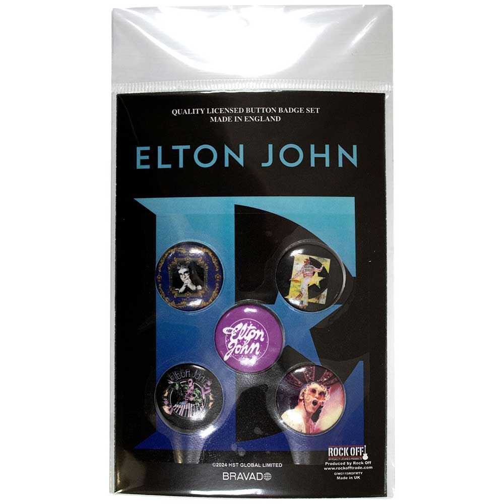 Elton John Glasses Button Badge Set