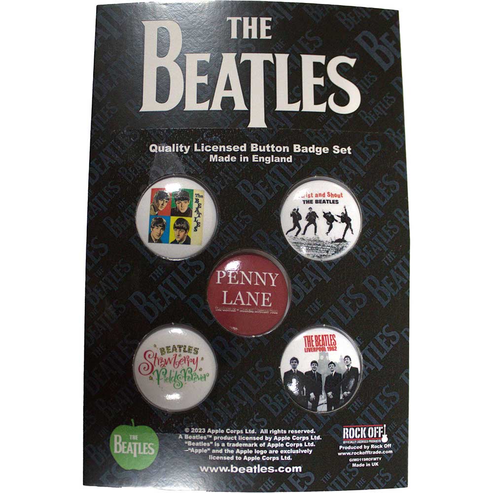 The Beatles Liverpool Button Badge Set