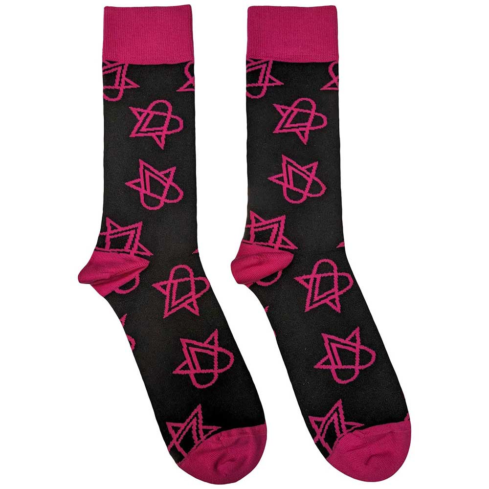 HIM Mini Pink Heartagrams Socks (7-11)