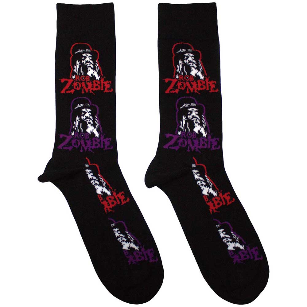 Rob Zombie Heads & Logo's Socks (7-11)